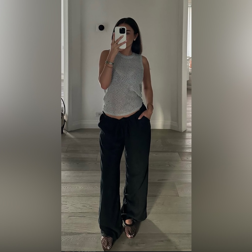 Urban Outfitters Black Parachute Pants Trousers Wide Flowy Loose Boho Casual